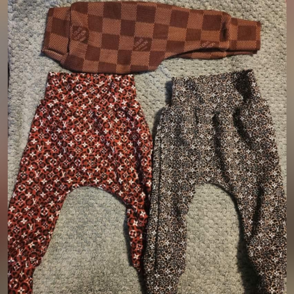 Flower inspired leggings handmade